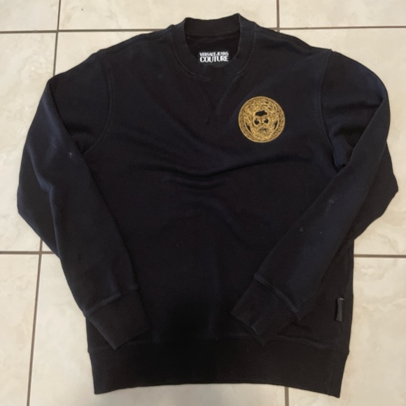 Versace Jeans Collection Black and Gold Crewneck Sweater - Picture 1 of 4